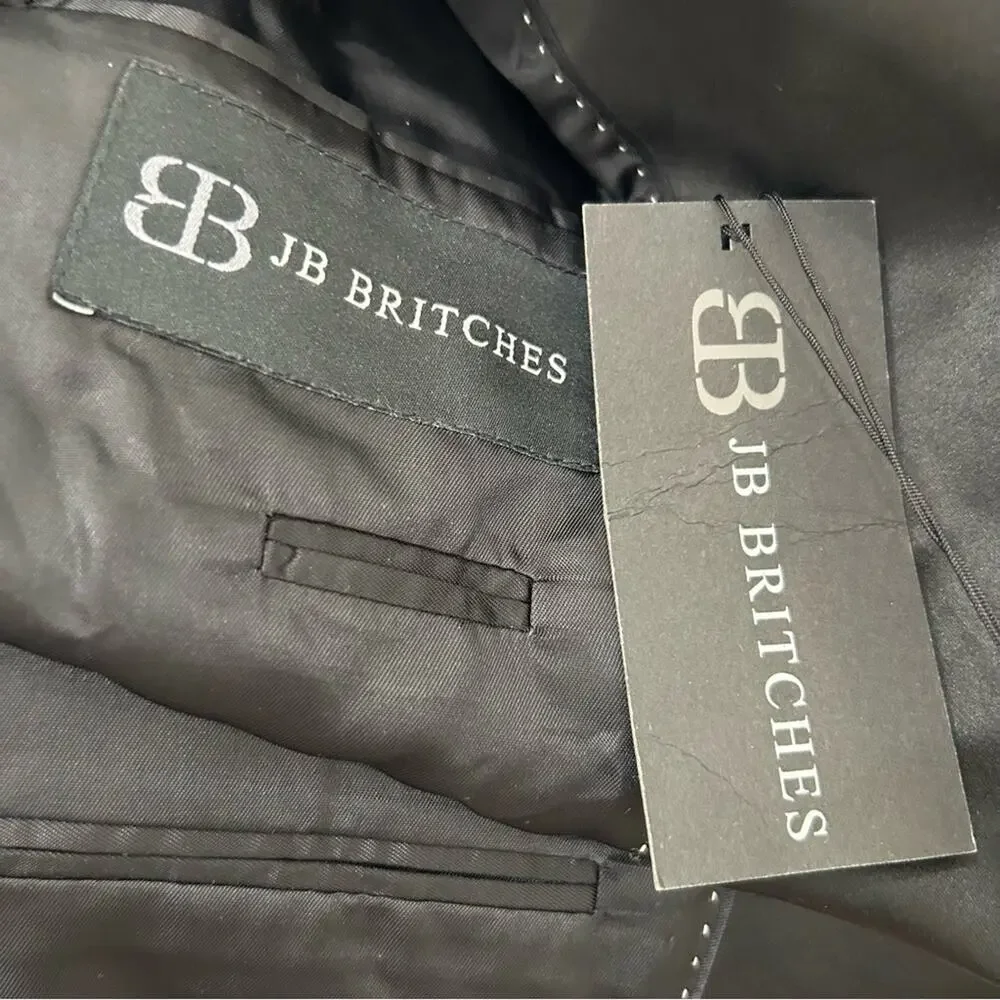 NWT‎ JB Britches Logan Black Wool Suit Jacket 44L